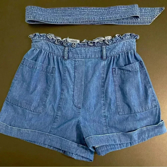 Cleobella REVOLVE Joplin Dress Shorts Chambray Denim Scandi Girl - Picture 9 of 17